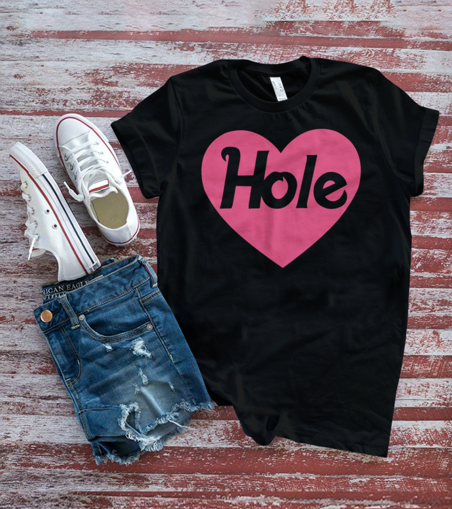 Hole Heart Logo Pink T-Shirt