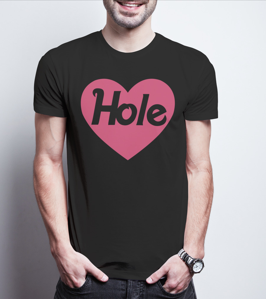 Hole Heart Logo Pink T-Shirt