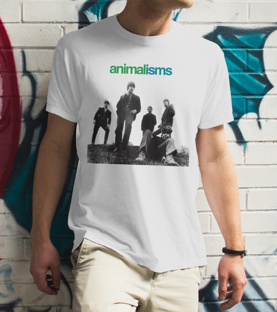 Animalisms Album 1966 Black And White Band Members T-Shirt