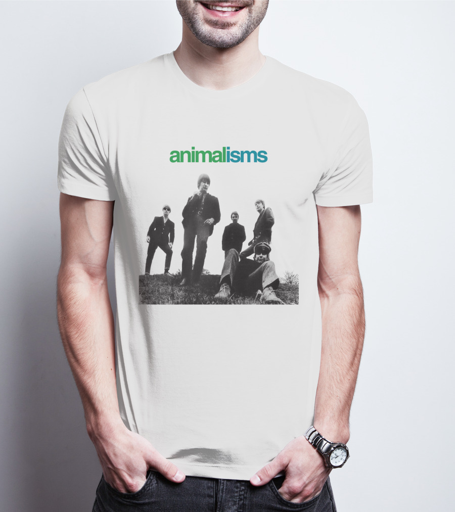 Animalisms Album 1966 Black And White Band Members T-Shirt