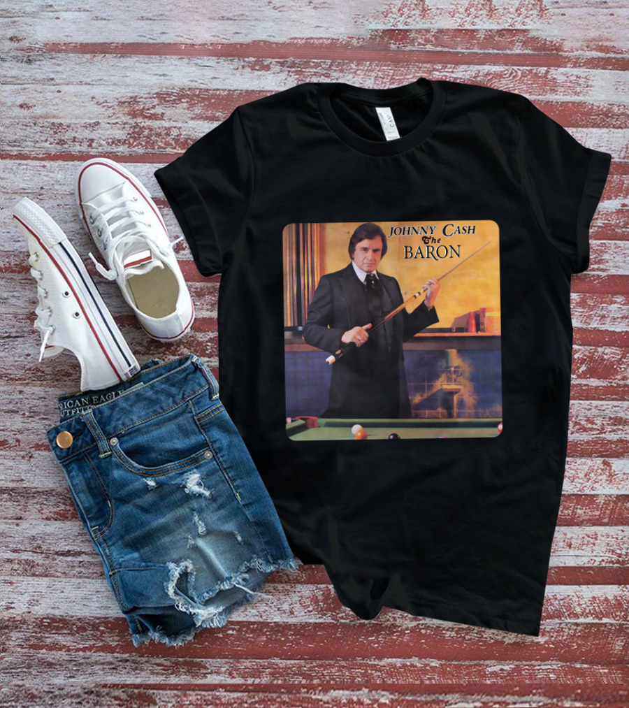 Johnny Cash The Baron Billiards Album Cover T-Shirt