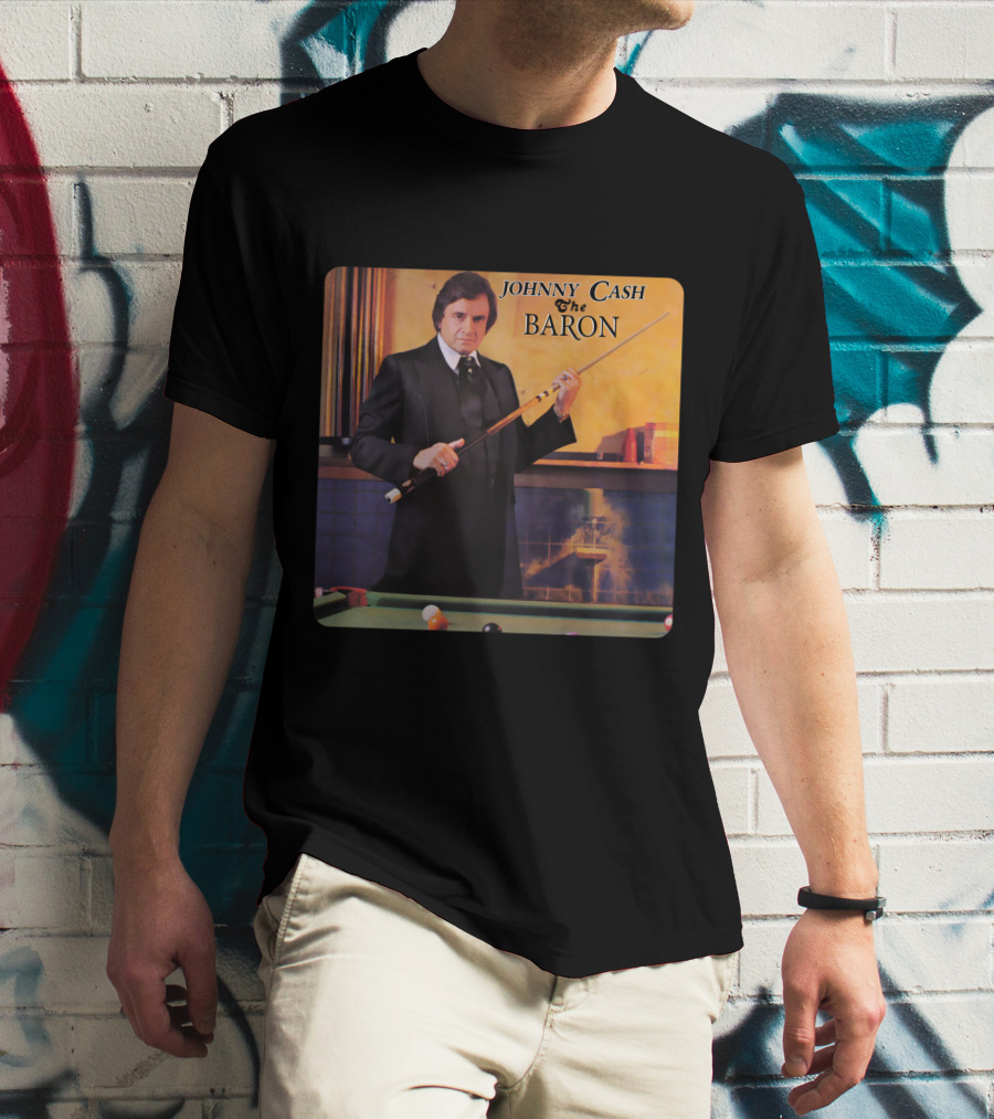 Johnny Cash The Baron Billiards Album Cover T-Shirt