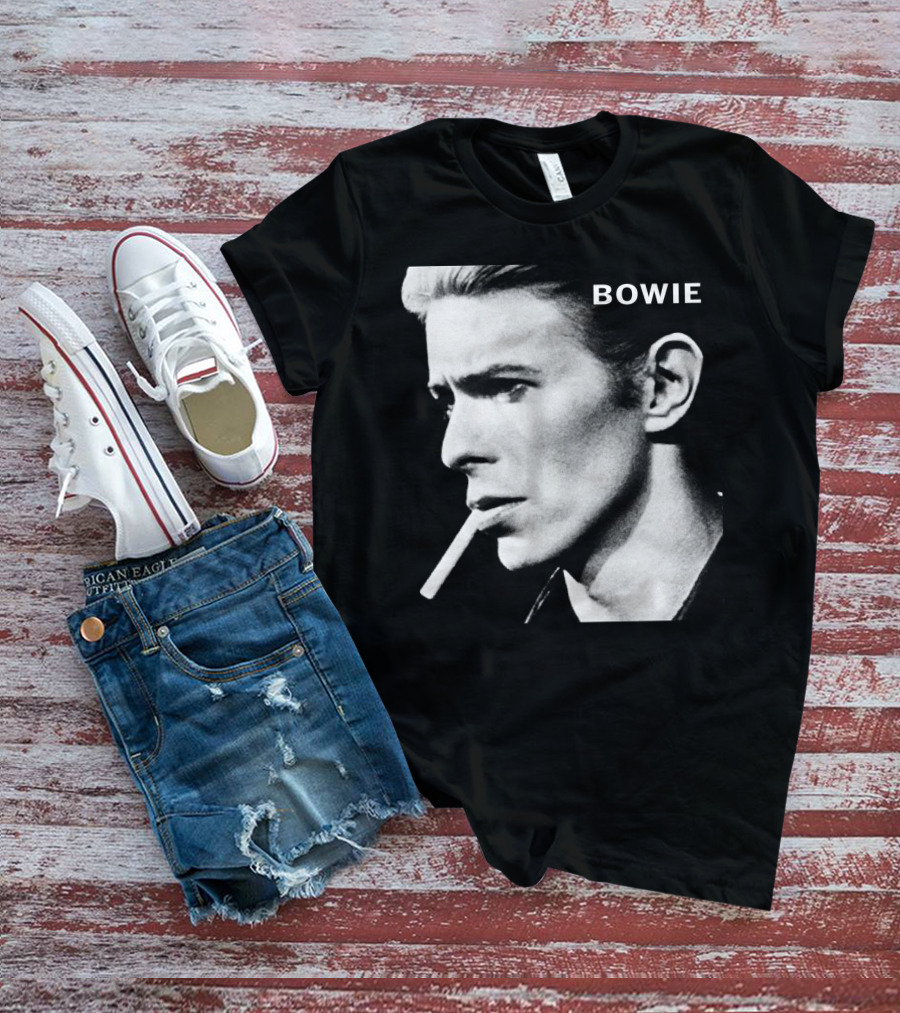 Bowie Smoking Black And White T-Shirt