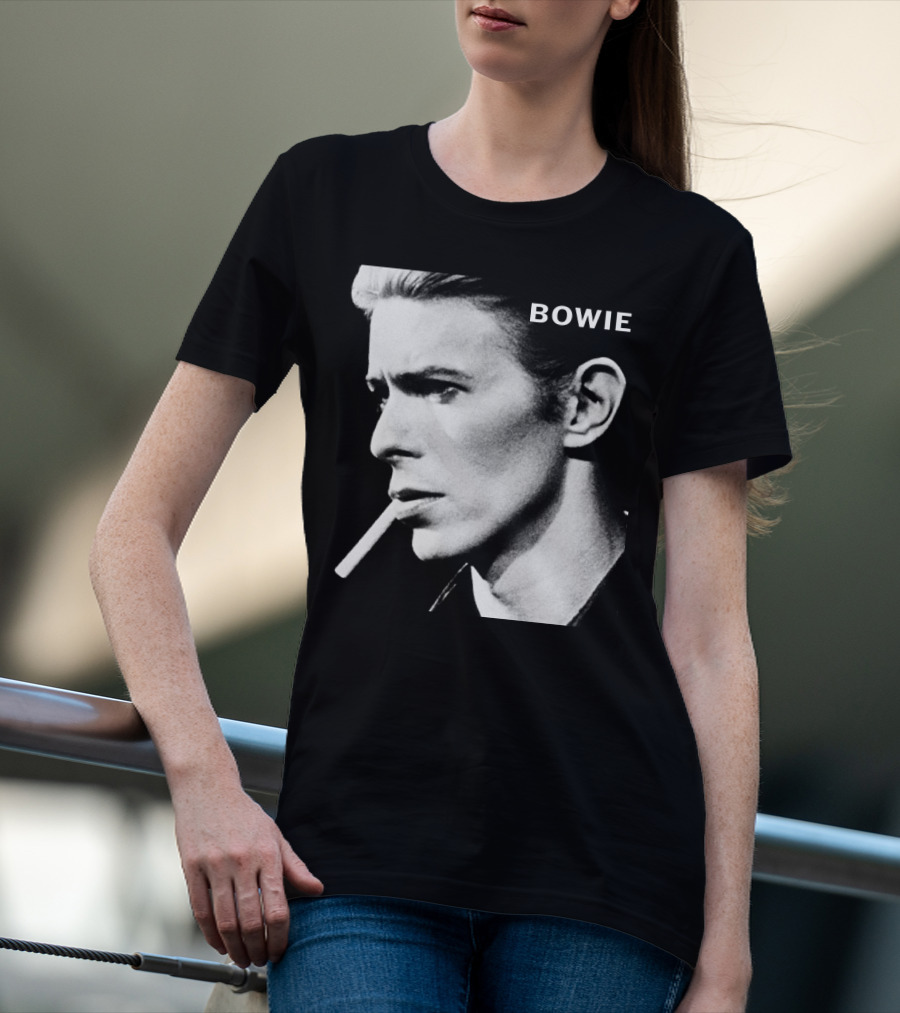 Bowie Smoking Black And White T-Shirt
