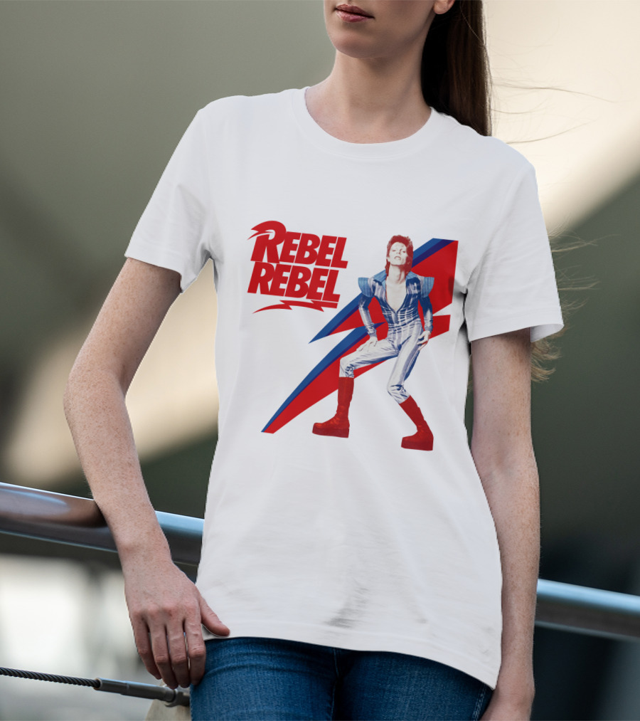 Rebel Rebel Iconic Lightning Bold Style T-Shirt