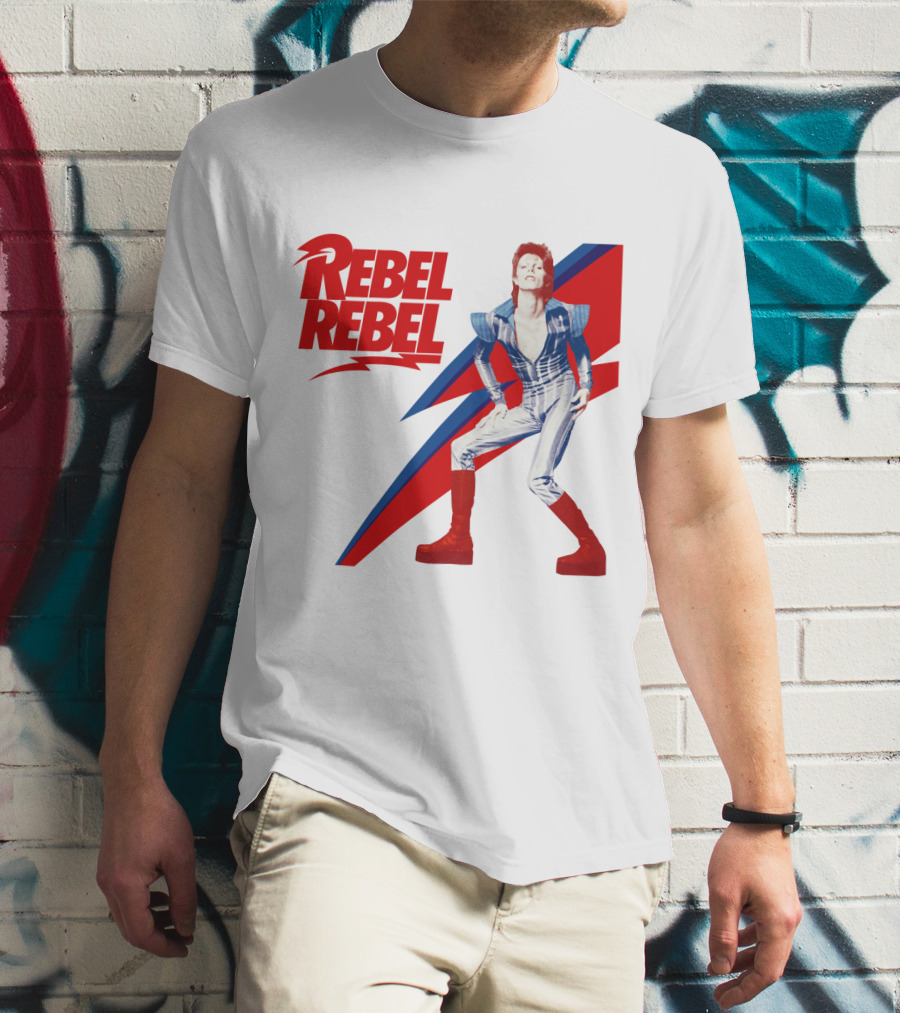 Rebel Rebel Iconic Lightning Bold Style T-Shirt