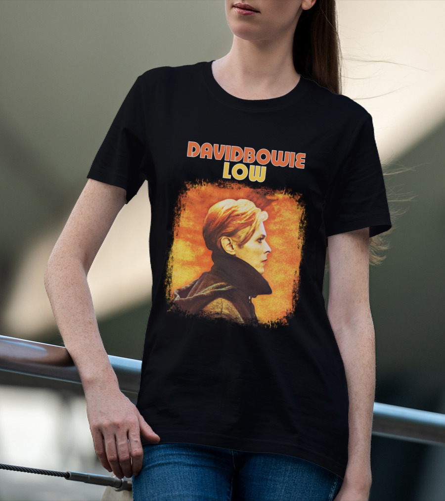 David Bowie Low Portrait Profile Orange Theme T-Shirt