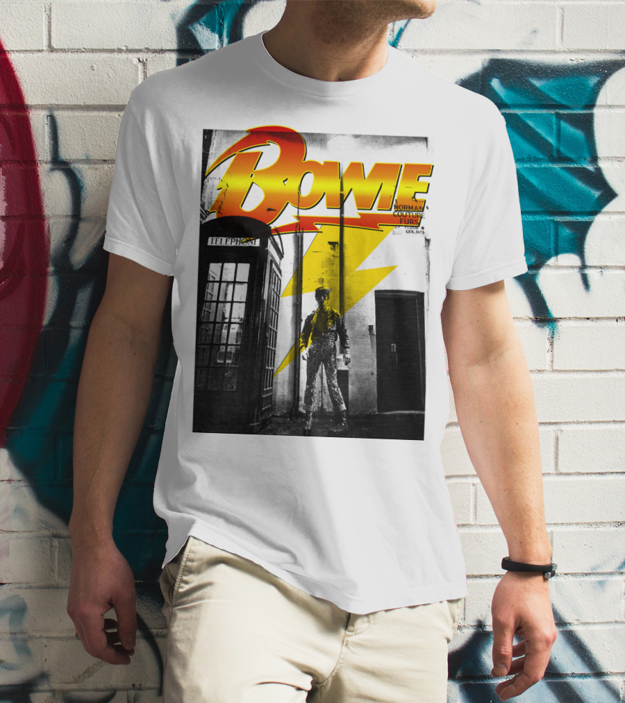 Bowie Norman Couture Furs Telephone Box Lightning Bolt T-Shirt