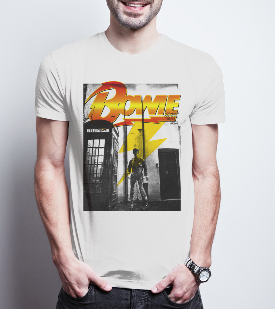 Bowie Norman Couture Furs Telephone Box Lightning Bolt T-Shirt