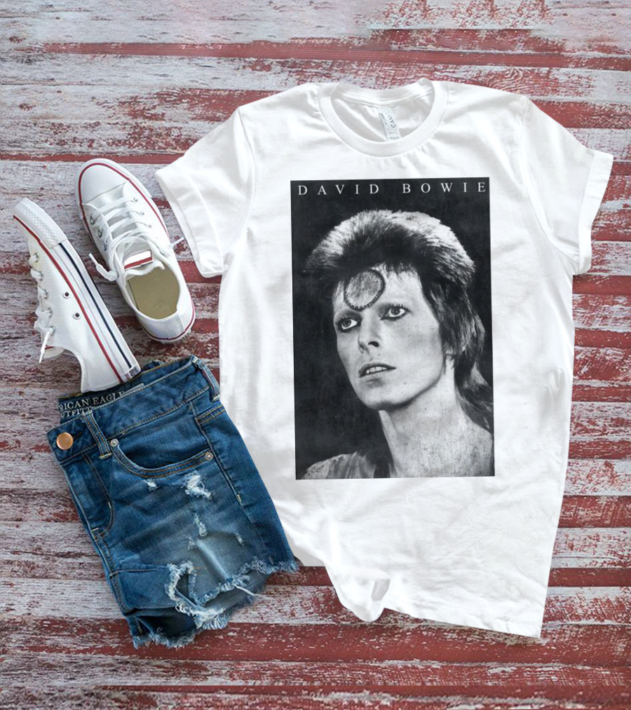David Bowie Ziggy Stardust Black And White T-Shirt