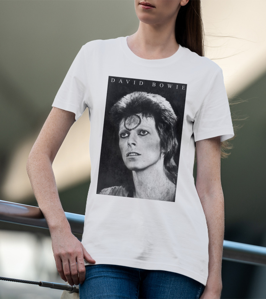 David Bowie Ziggy Stardust Black And White T-Shirt