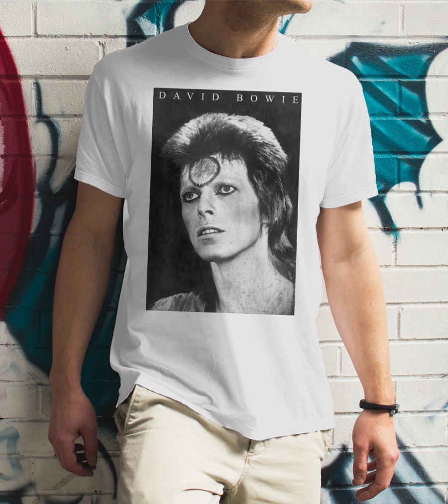 David Bowie Ziggy Stardust Black And White T-Shirt