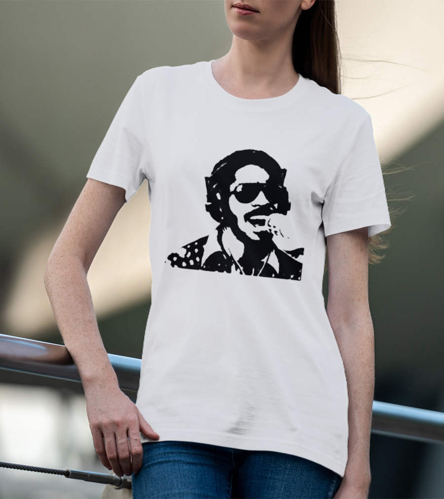 Stevie Wonder Iconic Microphone Performance Sw T-Shirt