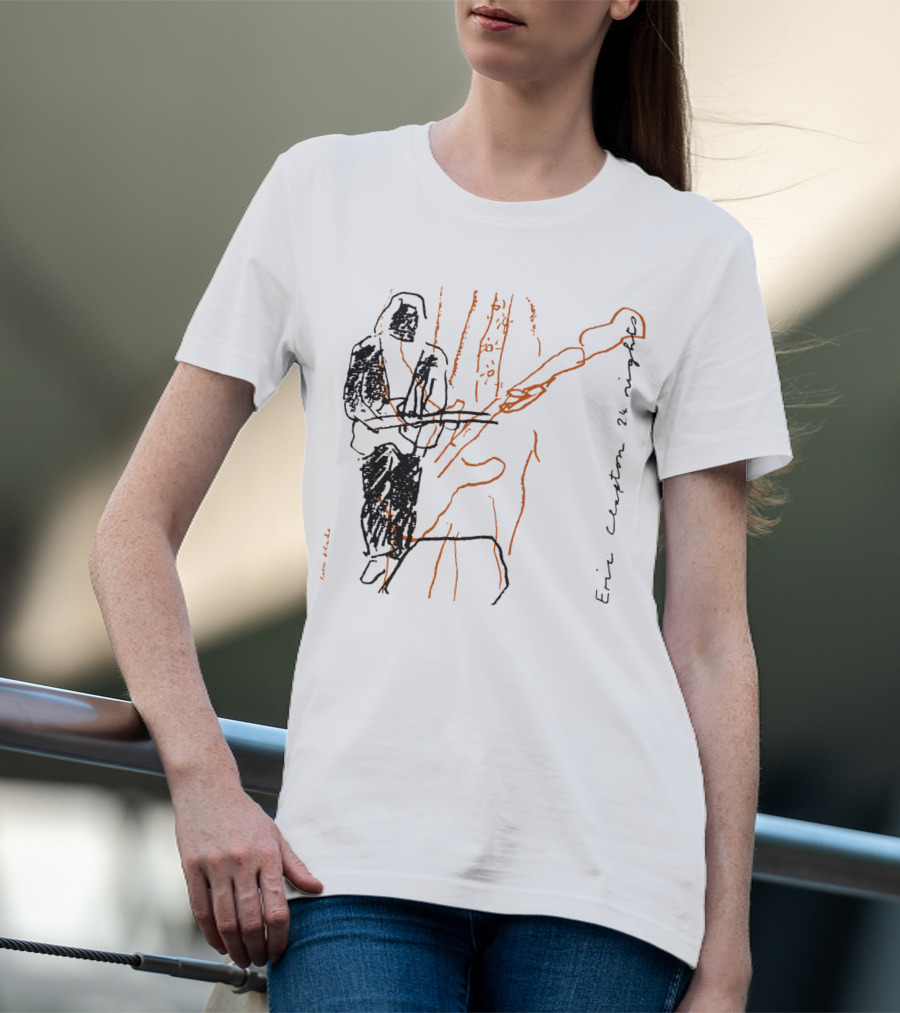 Eric Clapton 24 Nights Line Sketch T-Shirt