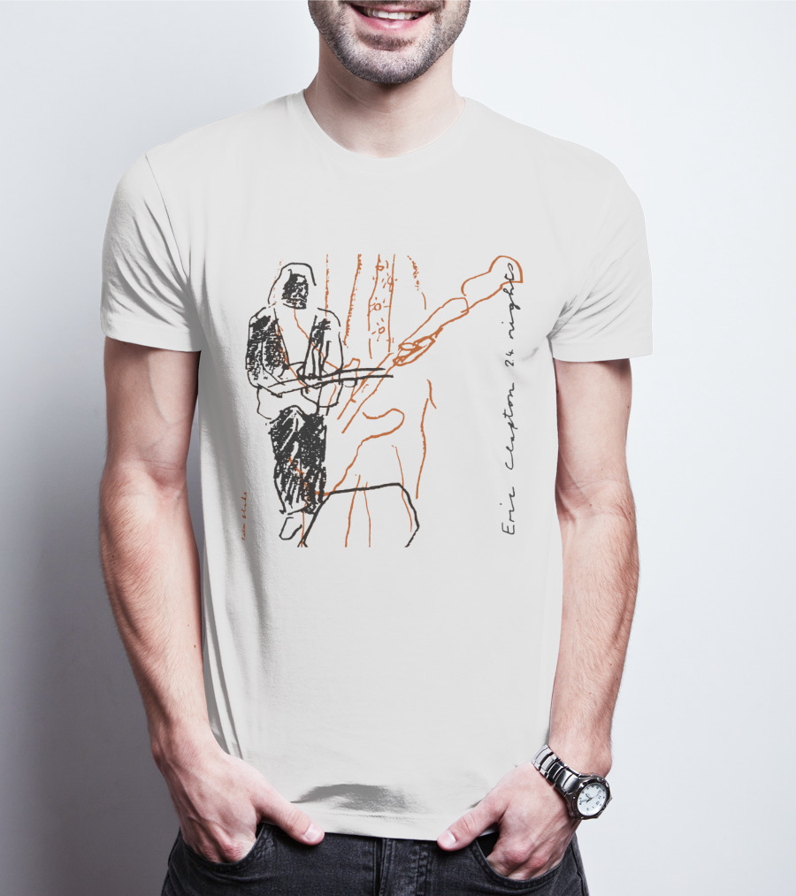 Eric Clapton 24 Nights Line Sketch T-Shirt