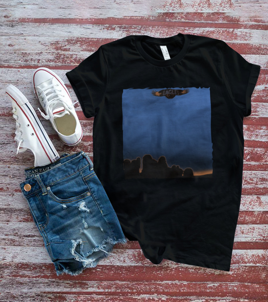 Eagles Band Logo With Sunset Silhouette T-Shirt