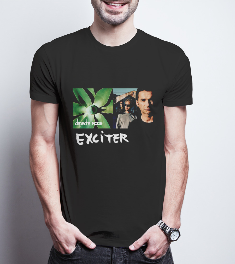 Depeche Mode Exciter Album Cover Plant And Band Members T-Shirt