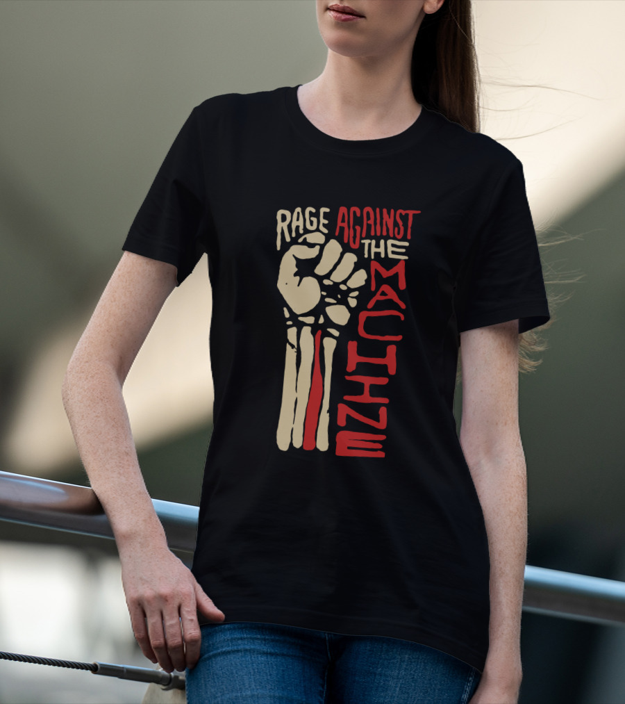 Rage Against The Machine Fist Skeleton T-Shirt
