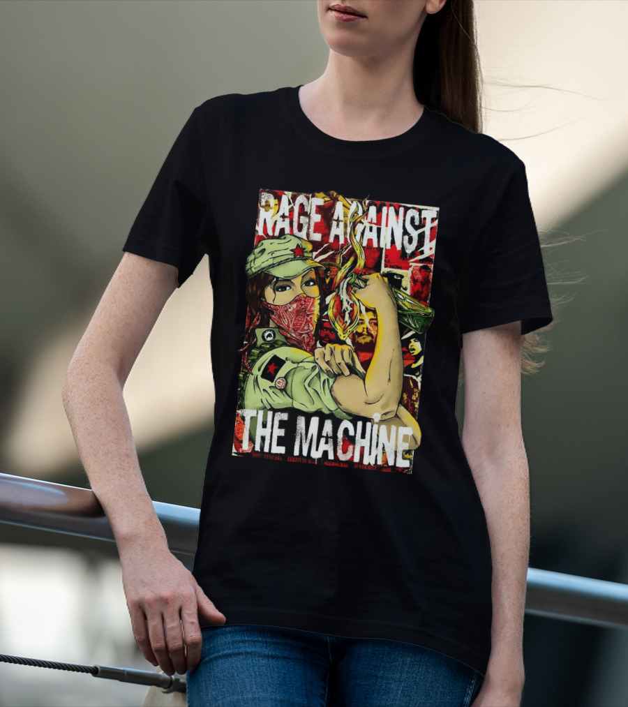 Rage Against The Machine Revolutionary Poster Style Artwork T-Shirt
