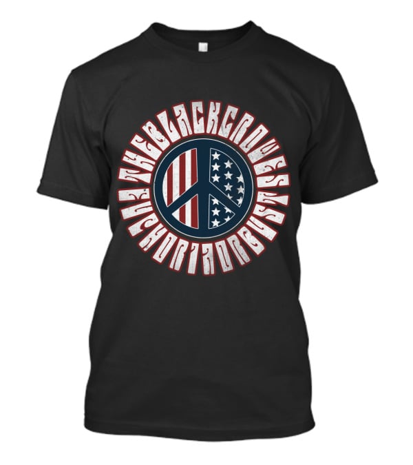 The Black Crowes Retro American Peace Flag Vintage Style T-Shirt