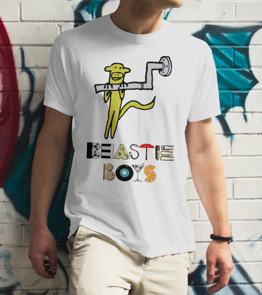 Beastie Boys Monkey And Pipe With Iconic Letters T-Shirt