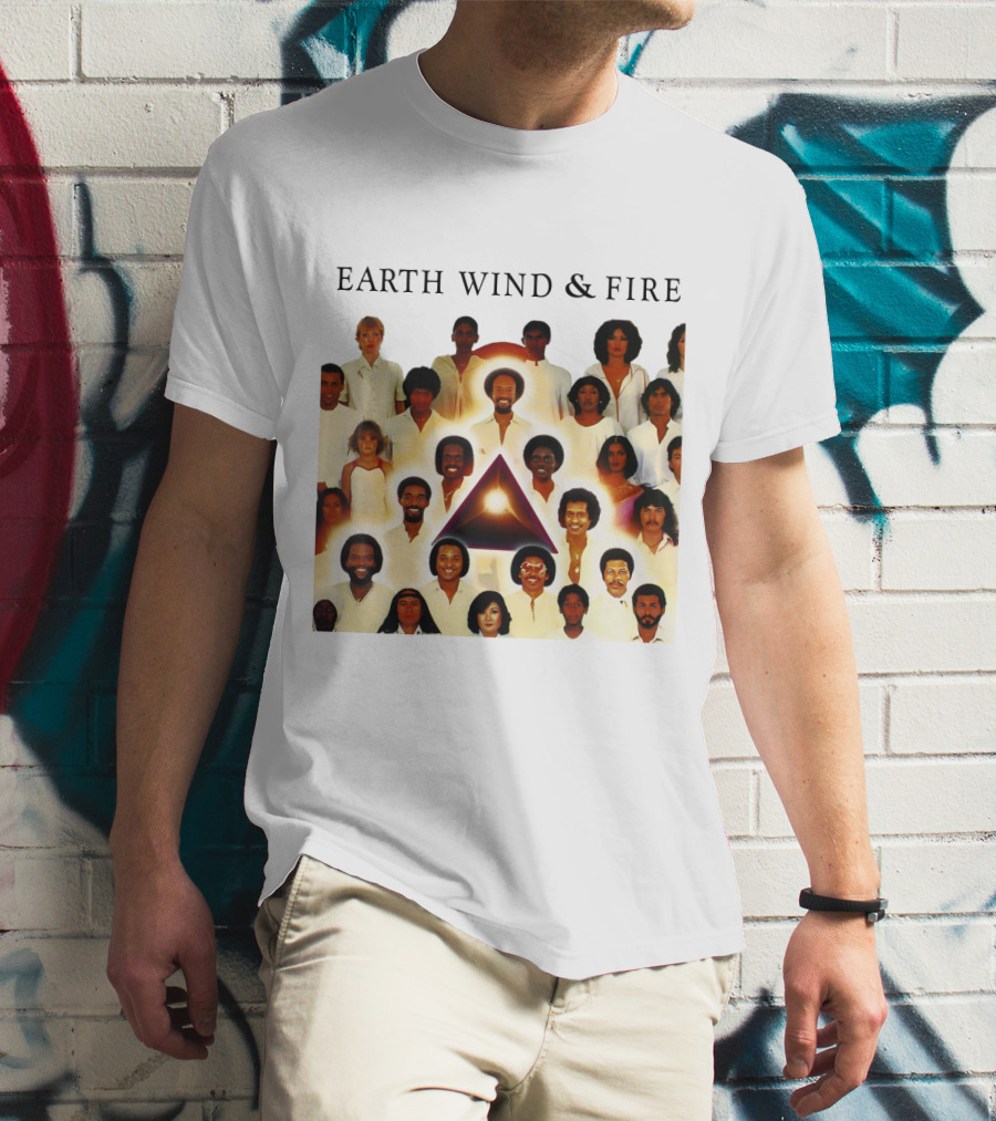 Earth Wind & Fire Classic Band Photo Collage T-Shirt