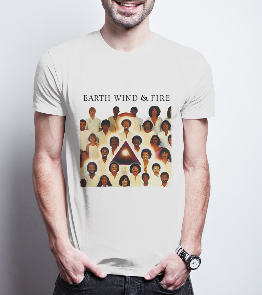 Earth Wind & Fire Classic Band Photo Collage T-Shirt
