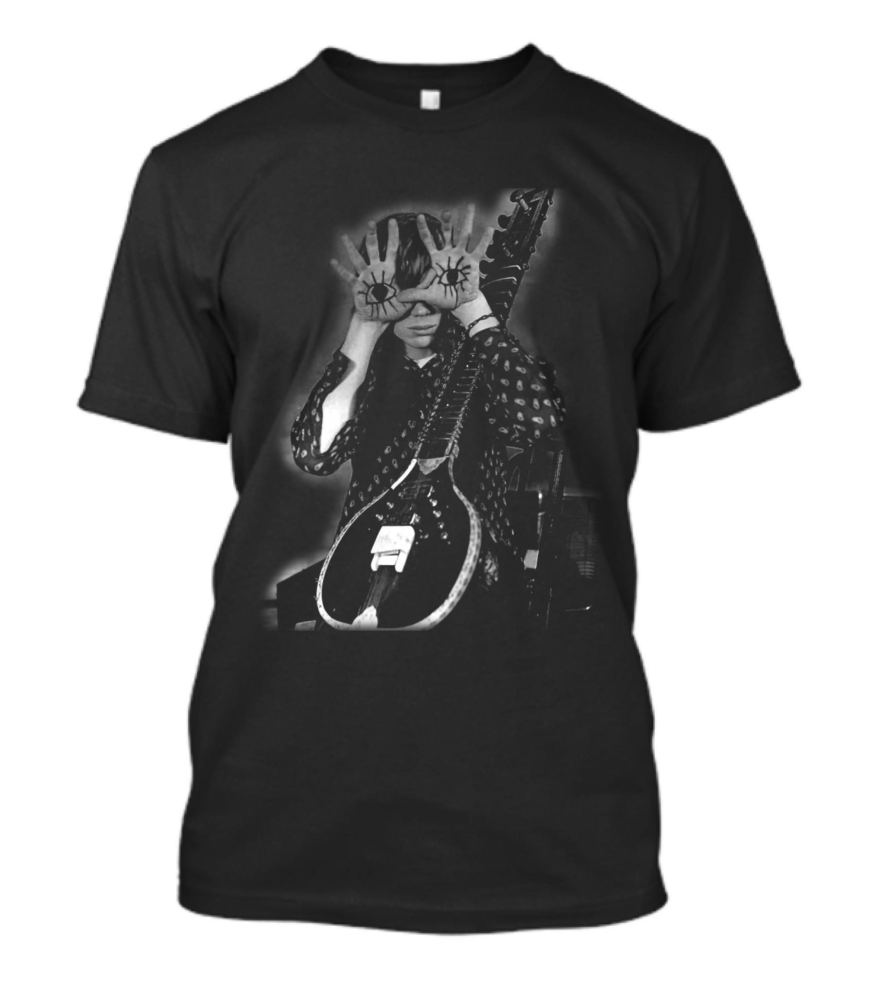Surreal Musician With Eyes On Hands And String Instrument T-Shirt