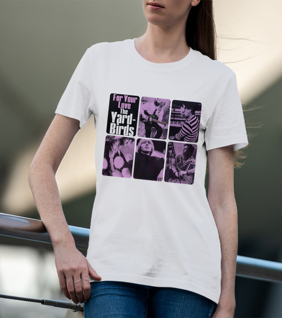 For Your Love The Yardbirds Retro Music Collage T-Shirt