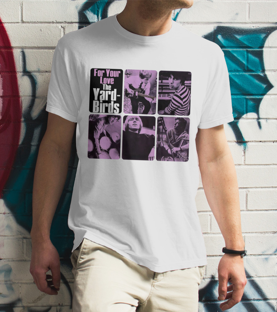 For Your Love The Yardbirds Retro Music Collage T-Shirt