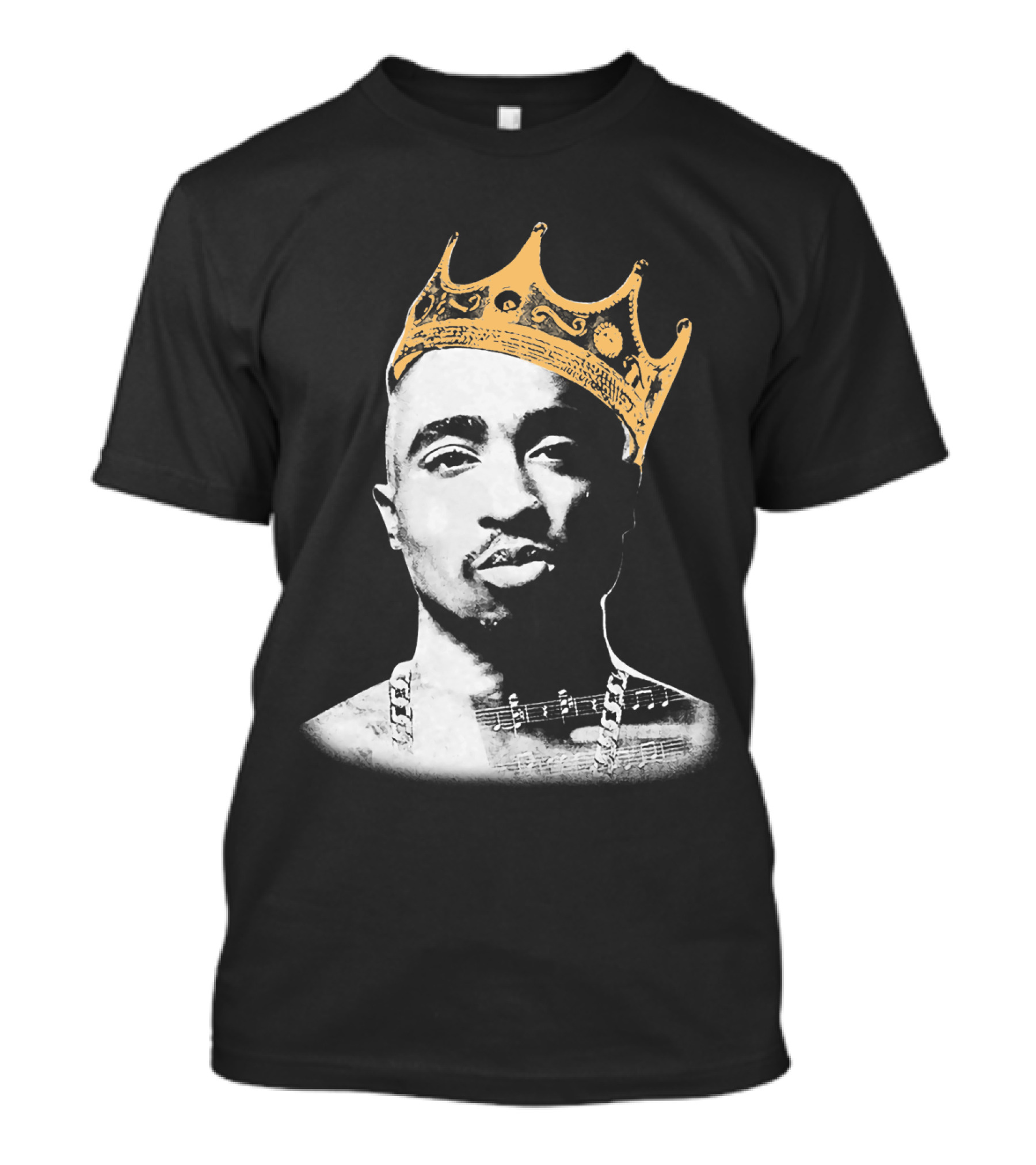 King Tupac Shakur Wearing Crown Tpsk T-Shirt