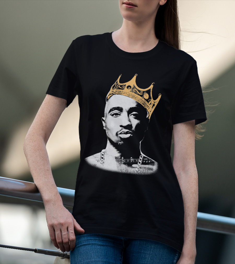 King Tupac Shakur Wearing Crown Tpsk T-Shirt