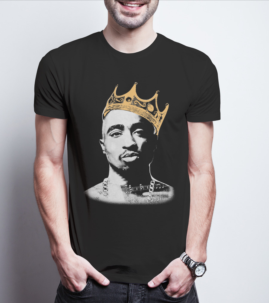 King Tupac Shakur Wearing Crown Tpsk T-Shirt