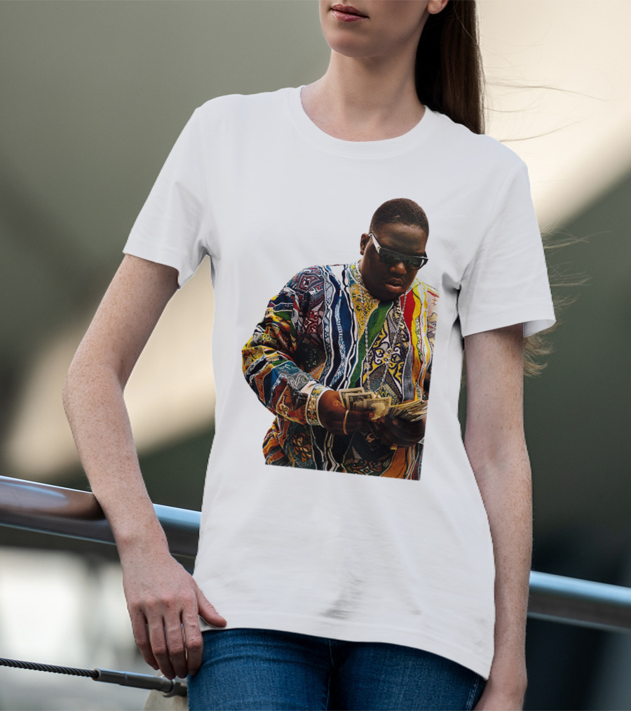 Colorful Sweater Money Counting Sunglasses T-Shirt