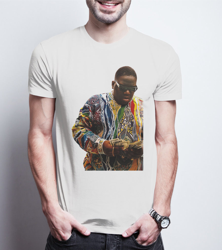 Colorful Sweater Money Counting Sunglasses T-Shirt