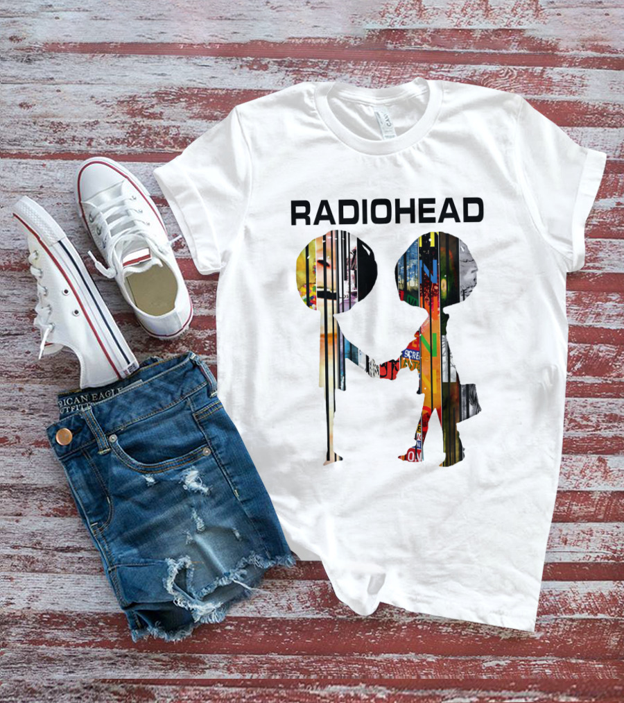 Radiohead Album Artwork Silhouettes Collage T-Shirt