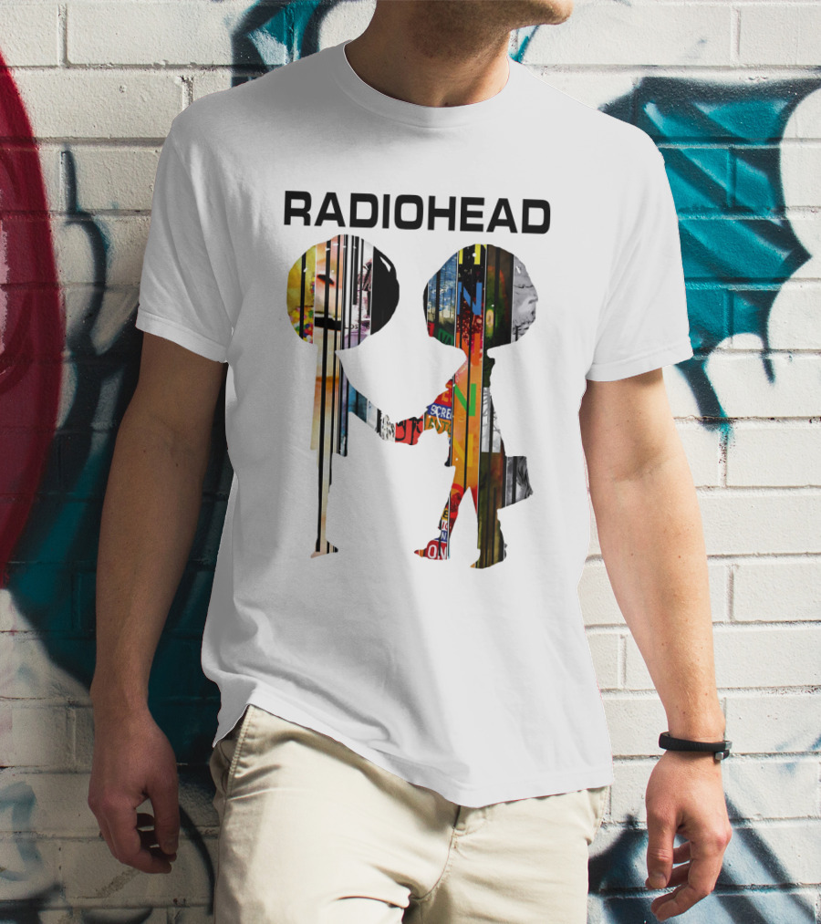Radiohead Album Artwork Silhouettes Collage T-Shirt