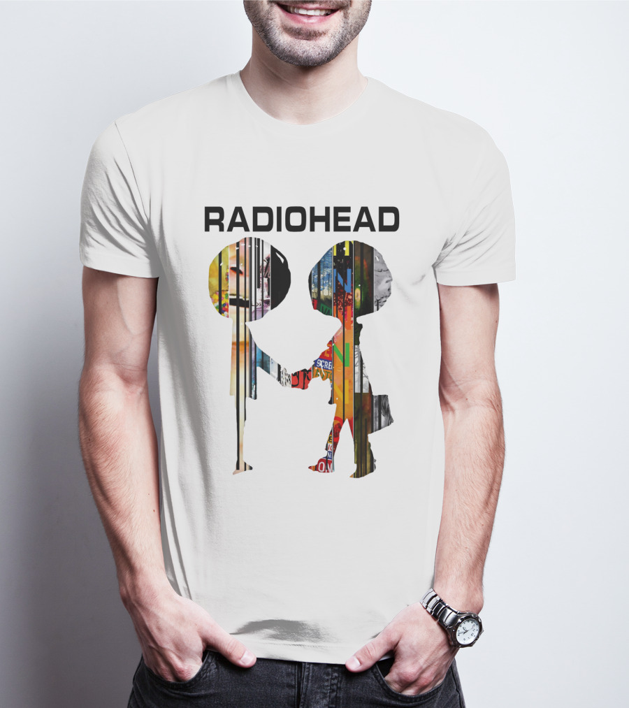 Radiohead Album Artwork Silhouettes Collage T-Shirt