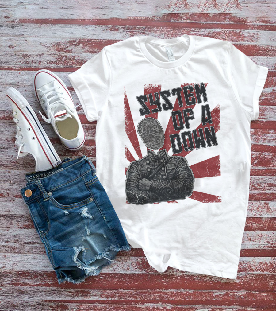 System Of A Down Fingerprint Face Soldier T-Shirt