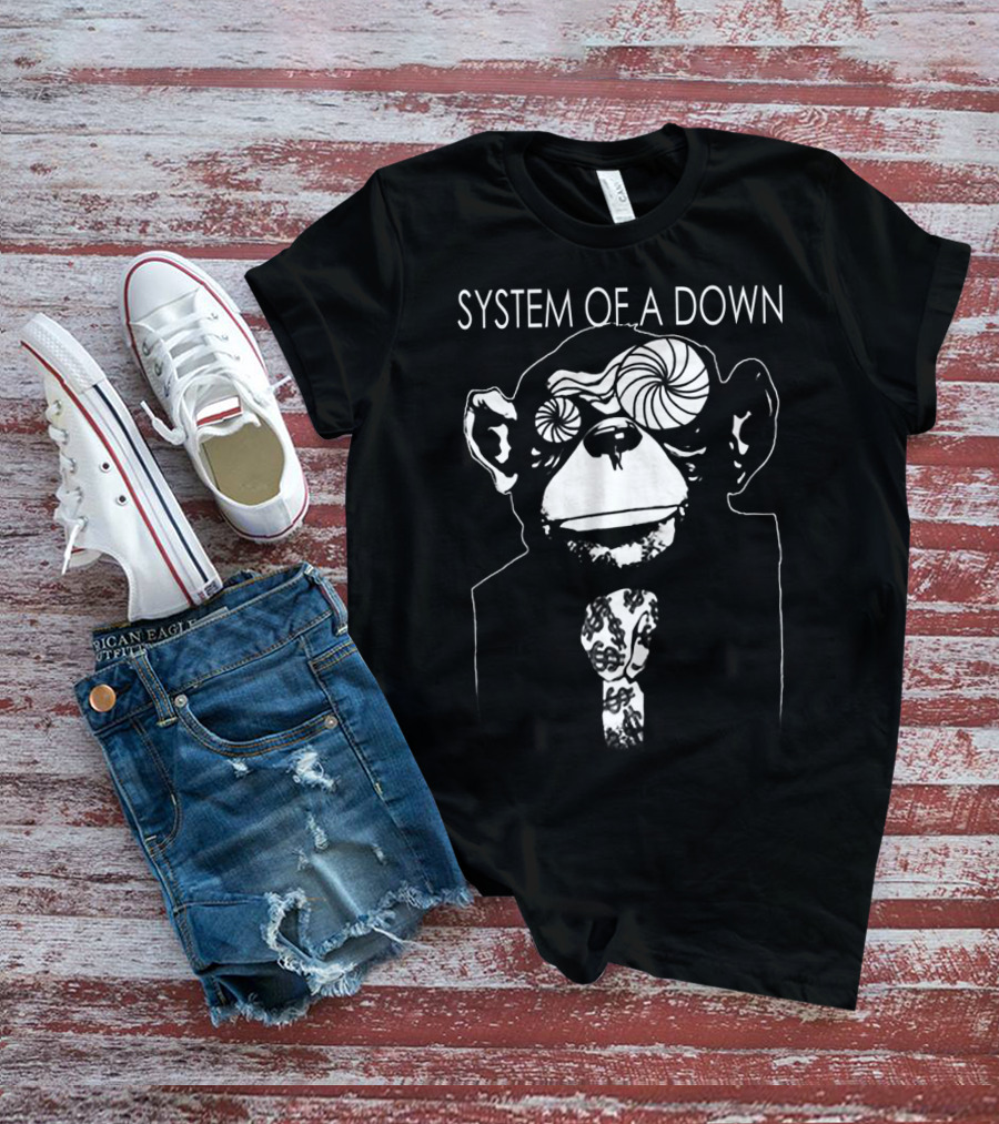 System Of A Down Optical Spiral Monkey T-Shirt
