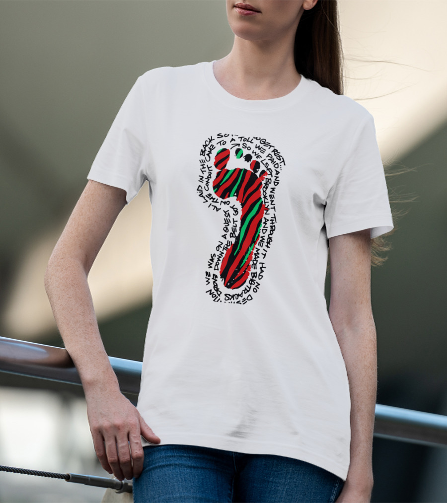 A Tribe Called Quest Footprint With Lyrics T-Shirt