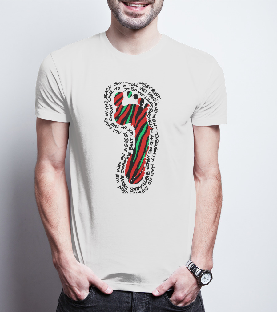 A Tribe Called Quest Footprint With Lyrics T-Shirt