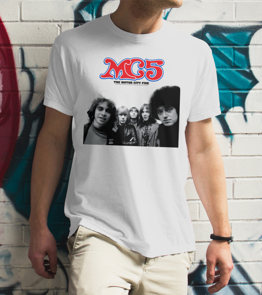 Mc5 The Motor City Five Band Retro Group Photo T-Shirt