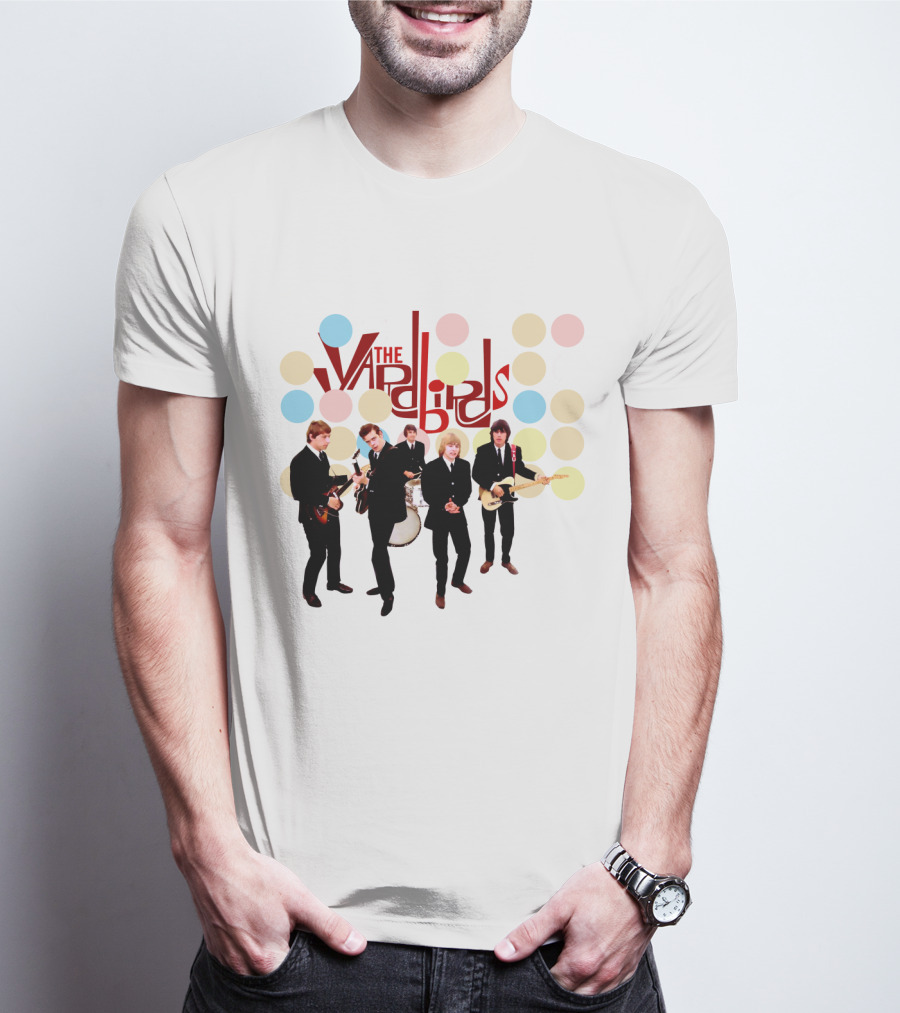 The Yardbirds Band Members With Guitars And Drums T-Shirt