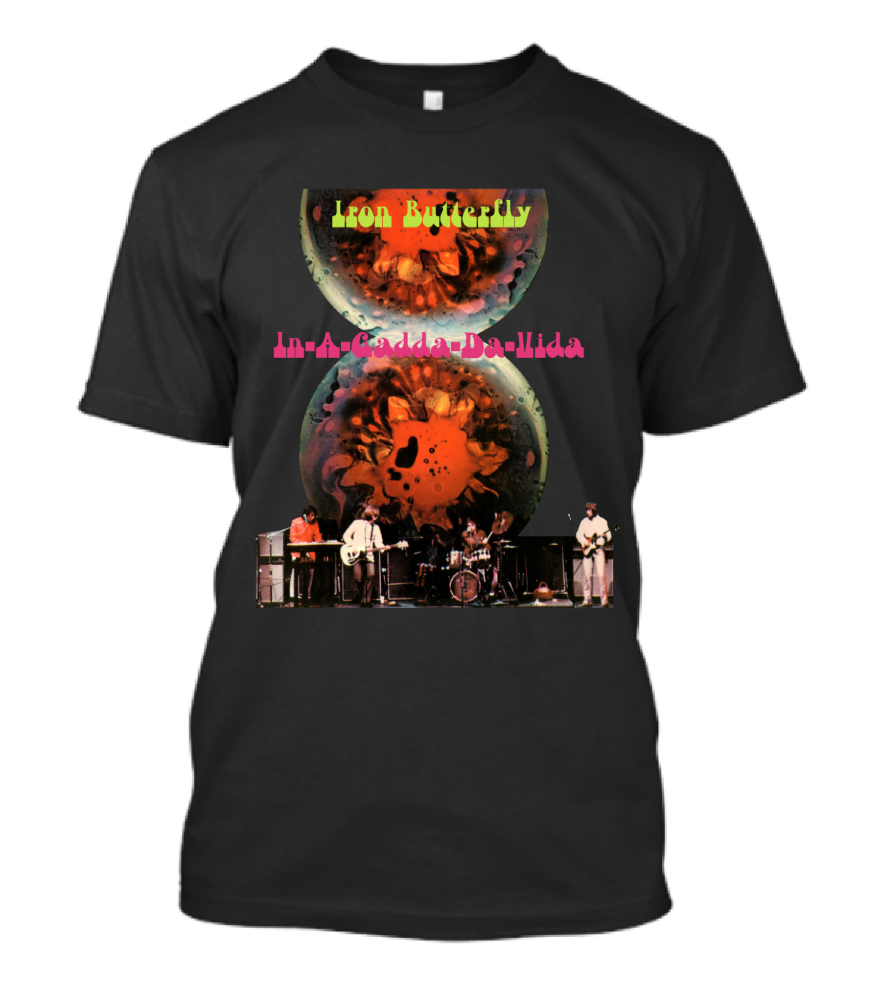Iron Butterfly In-A-Gadda-Da-Vida Psychedelic Album Art Band Performance T-Shirt