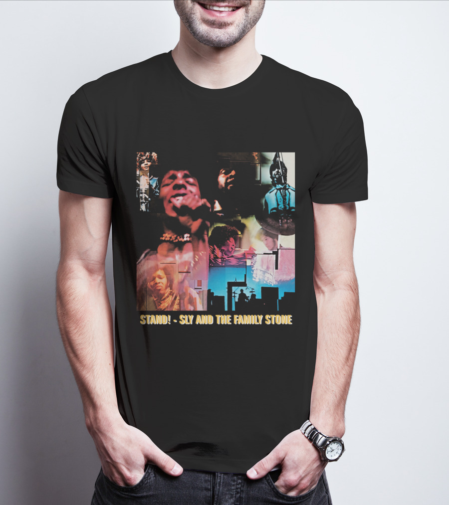 Stand Sly And The Family Stone Vintage Collage T-Shirt