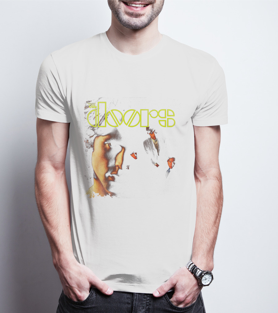 The Doors Band Members Collage In Vintage T-Shirt