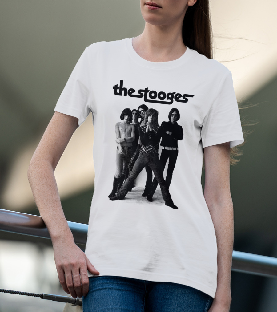 The Stooges Band Classic Black And White Photo T-Shirt
