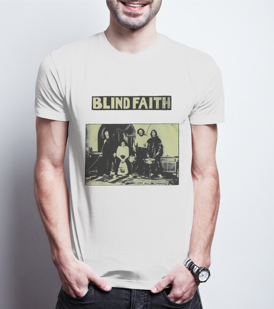 Blind Faith Band Photo Classic Black And White Image T-Shirt