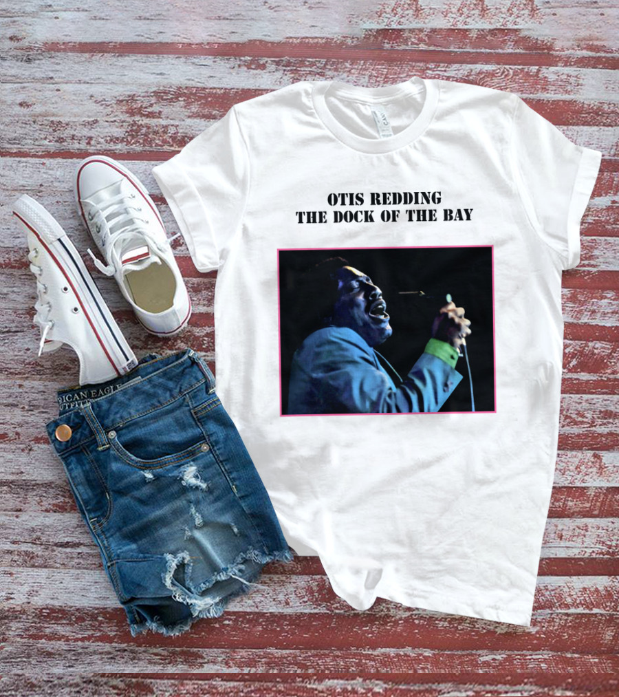OTIS REDDING THE DOCK OF THE BAY 1968 Blue Suit Performance T-Shirt